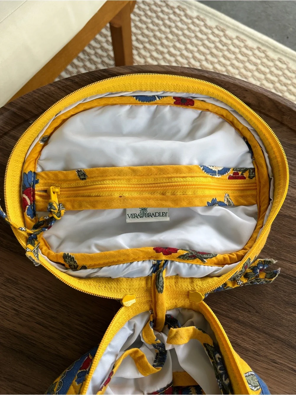 Vera Bradley French Yellow Cosmetic Case